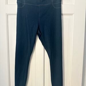 Zyia Active Cheyenne Comfort High Rise Leggings Jean like Jegging Pocket